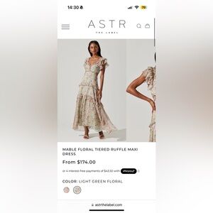 Sage green multi color floral dress